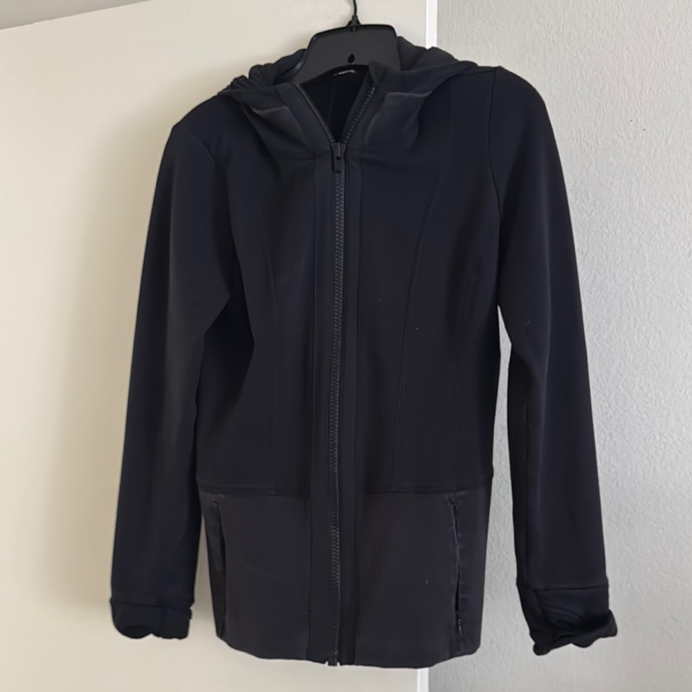 Athleta Black Hooded Jacket